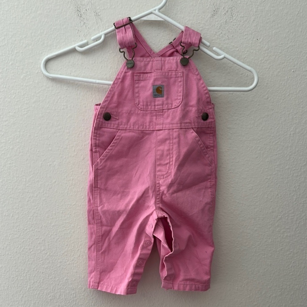 Carhartt Pink baby Overalls Durable Cotton Design